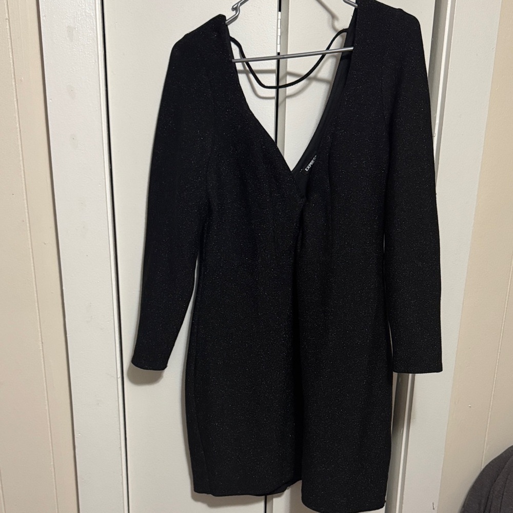 Express Black Long Sleeve Dress